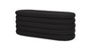 Fuji 49" Upholstered Oval Storage Bench, Ebony Black Bouclé 1