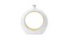 Felix 12" Decorative Ceramic Vase, White 1