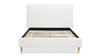 Stockholm Modern Wavy Headboard Platform Bed, Queen, Antique White 6