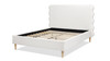 Stockholm Modern Wavy Headboard Platform Bed, Queen, Antique White 4