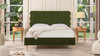 Stockholm Modern Wavy Headboard Platform Bed, Queen, Olive Green 3