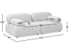 Marcel 72.5" Modular Modern 2-Piece Loveseat Sofa, Ivory White Boucle 15