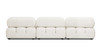 Marcel 109.5" Modular Modern 3-Piece Sofa, Ivory White Boucle 7