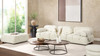 Marcel 109.5" Modular Modern 3-Piece Sofa, Ivory White Boucle 9