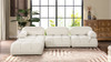 Marcel 109.5" Modular Modern 4-Piece Reversible Sectional Sofa, Ivory White Boucle 2