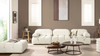 Marcel 109.5" Modular Modern 4-Piece Reversible Sectional Sofa, Ivory White Boucle 9