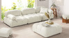 Marcel 109.5" Modular Modern 4-Piece Reversible Sectional Sofa, Ivory White Boucle 10