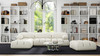Marcel 109.5" Modular Modern 4-Piece Reversible Sectional Sofa, Ivory White Boucle 13