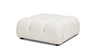 Marcel 36" Modular Modern Cocktail Ottoman, Ivory White 12