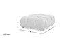 Marcel 36" Modular Modern Cocktail Ottoman, Ivory White 12