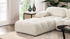 Marcel 36" Modular Modern Cocktail Ottoman, Ivory White 16