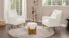 Nimbus 27.5" Curved Accent Chair, Ivory White Boucle 13