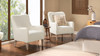Nimbus 27.5" Curved Accent Chair, Ivory White Boucle 14