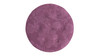 Yolanda 24" Round Upholstered Accent Ottoman, Purple Floral Sateen Jacquard with Gold Trim 3