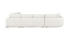 Laguna 166" Left-Arm Facing Modern Modular Feather-Cushion 4-Piece Chaise Sectional Sofa, Wheat Cream Beige 11