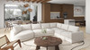 Laguna 166" Left-Arm Facing Modern Modular Feather-Cushion 4-Piece Chaise Sectional Sofa, Wheat Cream Beige 9