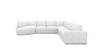 Laguna 166" Left-Arm Facing Modern Modular Feather-Cushion 4-Piece Chaise Sectional Sofa, Cloud Light Gray 1