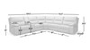 Malibu 130" Modern Power Motion 6-Piece Reclining Corner Sectional with Cup Holders, Cream Taupe Beige