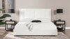 Miramar King Cushion-Back Headboard Platform Bed Frame, Antique White 2