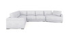 Laguna 166" Right-Arm Facing Modern Modular Feather-Cushion 4-Piece Chaise Sectional Sofa, Cloud Light Gray 4
