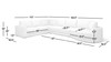 Laguna 166" Right-Arm Facing Modern Modular Feather-Cushion 4-Piece Chaise Sectional Sofa, Cloud Light Gray 11