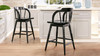 Breda 25.5" Turned Bubble Spindle Low-Back Wood Counter Stool, Black 2