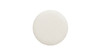 Bali 18.5" Round Upholstered Ottoman with Natural Wood Base, Ivory White Boucle 7