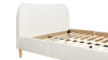 Roman Curved Headboard Upholstered Platform Bed, Queen, Ivory White Bouclé 12