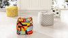 Pouf 23" Luxury Oversized Bean Bag Cube Ottoman, Colorpop Multicolored 7