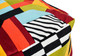 Pouf 23" Luxury Oversized Bean Bag Cube Ottoman, Colorpop Multicolored 10
