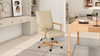 Dumont Modern Farmhouse High Back Executive Home Office Chair, Neutral Cream Beige & Natural Wood 11