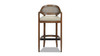 Americana Mid-Century Modern 30.5" Cane Back Bar Stool, Taupe Beige 4