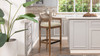 Americana Mid-Century Modern 30.5" Cane Back Bar Stool, Taupe Beige 13