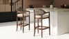 Americana Mid-Century Modern 30.5" Cane Back Bar Stool, Taupe Beige 14