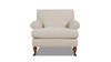 Alana 38" Lawson Accent Arm Chair Metal Casters, Sky Neutral 4