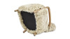 Enchante 28.5" Mongolian Sheepskin Accent Arm Chair, Taupe Beige 9