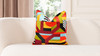 La Broderie 20" Square Embroidered Throw Pillow & Feather Down Insert, Colorpop Multicolored 2