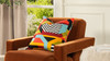 La Broderie 20" Square Embroidered Throw Pillow & Feather Down Insert, Colorpop Multicolored 6