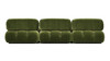 Marcel 109.5" Bubble Modular Modern 3-Piece Sofa, Olive Green 9