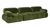 Marcel 109.5" Bubble Modular Modern 3-Piece Sofa, Olive Green 4