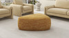 Pebble 44" Rounded Triangle Cocktail Ottoman, Mustard Yellow 12