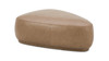 Pebble 44" Rounded Triangle Cocktail Ottoman, Tuscan Tan Brown 1