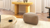 Pebble 26" Rounded Triangle Cocktail Ottoman, Tuscan Tan Brown 2