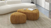 Pebble 44" & 26" Rounded Triangle Cocktail Ottoman Set, Mustard Yellow 2