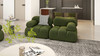 Marcel 72.5" Bubble Modular Modern 2-Piece Loveseat Sofa, Olive Green 2