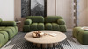 Marcel 72.5" Bubble Modular Modern 2-Piece Loveseat Sofa, Olive Green 3
