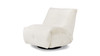 Rearden 35.5" Swivel Glider Manual Recliner Armless Lounge Chair, Pearl White 1