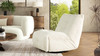 Rearden 35.5" Swivel Glider Manual Recliner Armless Lounge Chair, Pearl White 10