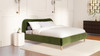 Roman Curved Headboard Upholstered Platform Bed, King, Olive Green 2
