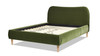 Roman Curved Headboard Upholstered Platform Bed, Queen, Olive Green 5